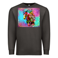 Smoke Colorful Unicorn Horse Premium Sweatshirt - LillyAllenDesigns