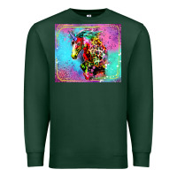 Sports Green Colorful Unicorn Horse Premium Sweatshirt - LillyAllenDesigns