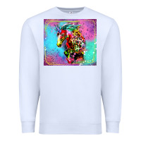 White Colorful Unicorn Horse Premium Sweatshirt - LillyAllenDesigns