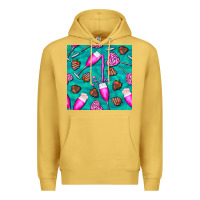 Antique Gold valentines day champagne and strawberry Premium Hoodie - BundleAndBundleShop
