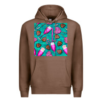 Chestnut valentines day champagne and strawberry Premium Hoodie - BundleAndBundleShop