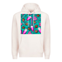 Pale Pink valentines day champagne and strawberry Premium Hoodie - BundleAndBundleShop