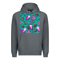 Rock valentines day champagne and strawberry Premium Hoodie - BundleAndBundleShop