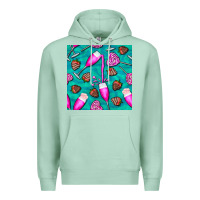 Seafoam valentines day champagne and strawberry Premium Hoodie - BundleAndBundleShop