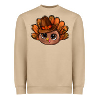 Turkey And Leopard Pattern And Thanksgiving Hat Bbs Heavyweight Sweatshirt | Teevron