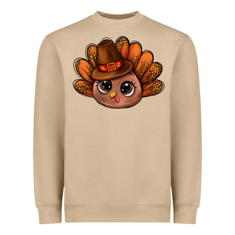 Turkey And Leopard Pattern And Thanksgiving Hat Bbs Heavyweight Sweatshirt by BundleAndBundleShop | Teevron