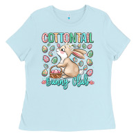 Baby Blue cottontail bunny club Ladies Tee - LillyAllenDesigns