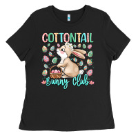 Black cottontail bunny club Ladies Tee - LillyAllenDesigns