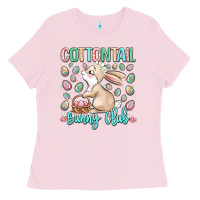Bubblegum Pink cottontail bunny club Ladies Tee - LillyAllenDesigns