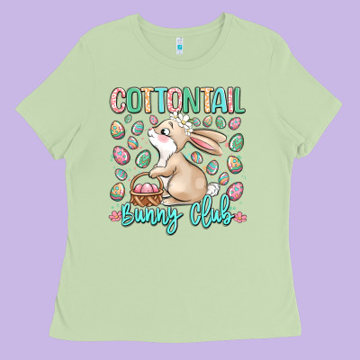 Cottontail Bunny Club Ladies Tee Designed By Lillyallendesigns