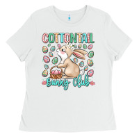 White cottontail bunny club Ladies Tee - LillyAllenDesigns