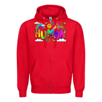 Red human pride Zipper Hoodie - LillyAllenDesigns