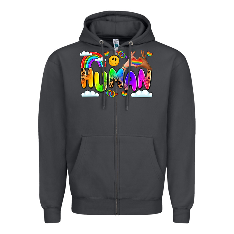 Human Pride Zipper Hoodie by LillyAllenDesigns | Teevron