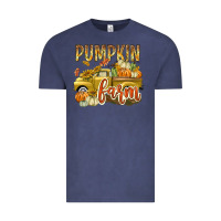 Vintage Denim Pumpkin farm with truck Vintage Tee - texasbilliewilder