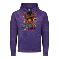 Cloud Purple merry mama afro messy bun Vintage Hoodie - texasbilliewilder