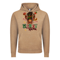 Vintage Coffee merry mama afro messy bun Vintage Hoodie - texasbilliewilder