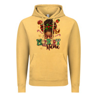 Vintage Mustard merry mama afro messy bun Vintage Hoodie - texasbilliewilder