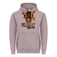 Vintage Zinc merry mama afro messy bun Vintage Hoodie - texasbilliewilder