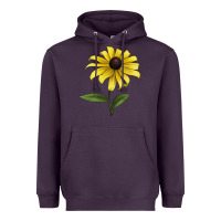 Plum Black Eyed Susan Flower Illustrations Heavyweight Hoodie - LillyAllenDesigns