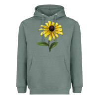 Sage Black Eyed Susan Flower Illustrations Heavyweight Hoodie - LillyAllenDesigns