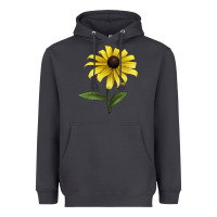 Smoke Black Eyed Susan Flower Illustrations Heavyweight Hoodie - LillyAllenDesigns