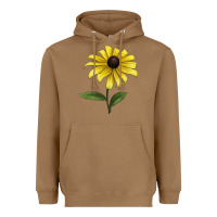Toasted Coconut Black Eyed Susan Flower Illustrations Heavyweight Hoodie - LillyAllenDesigns