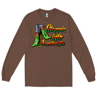 Chestnut steppin into juneteenth heels Long Sleeve Tee - CowGirlArtShop