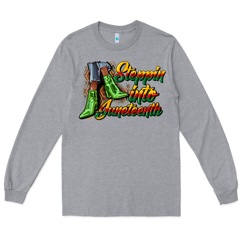 Steppin Into Juneteenth Heels Long Sleeve Tee by CowGirlArtShop | Teevron
