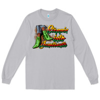 Moon Dust steppin into juneteenth heels Long Sleeve Tee - CowGirlArtShop