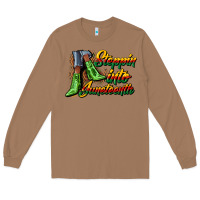Toasted Coconut steppin into juneteenth heels Long Sleeve Tee - CowGirlArtShop