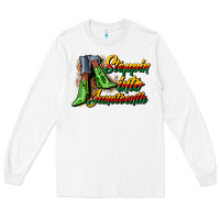 White steppin into juneteenth heels Long Sleeve Tee - CowGirlArtShop