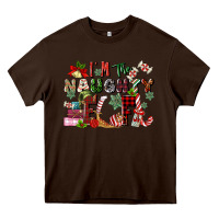 Chocolate Brown im the naughty elf Heavy Core Tee - MaliasSmallBusiness