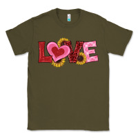 Army Green valentines day love sunflowers Classic Tee - RanaPortraitStore