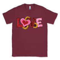 Burgundy valentines day love sunflowers Classic Tee - RanaPortraitStore