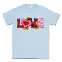 Dusty Blue valentines day love sunflowers Classic Tee - RanaPortraitStore