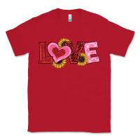 Red valentines day love sunflowers Classic Tee - RanaPortraitStore