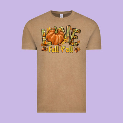Love Fall Y'all Vintage Tee Designed By Texasbilliewilder