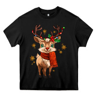 Black reindeer in christmas Heavy Core Tee - MaliasSmallBusiness