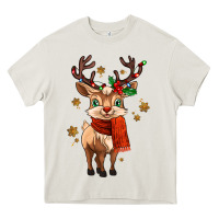 Cream reindeer in christmas Heavy Core Tee - MaliasSmallBusiness