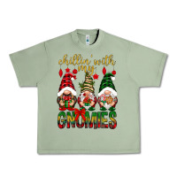 Oil Green Chillin' with my gnomes Urban Heavy Tee - NancyCooperArtShop
