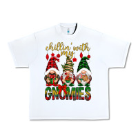 White Chillin' with my gnomes Urban Heavy Tee - NancyCooperArtShop