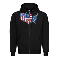 Black America map Zipper Hoodie - CowhideDigitalArt