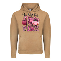 In October We Wear Pink Pumpkin Vintage Hoodie | Teevron