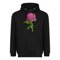 Black Red Clover Illustrations Heavyweight Hoodie - LillyAllenDesigns