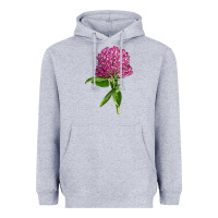 Heather Grey Red Clover Illustrations Heavyweight Hoodie - LillyAllenDesigns
