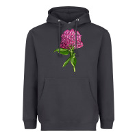 Smoke Red Clover Illustrations Heavyweight Hoodie - LillyAllenDesigns