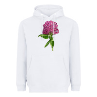 White Red Clover Illustrations Heavyweight Hoodie - LillyAllenDesigns