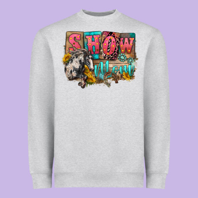Show Mom Horse Mother's Day Heavyweight Sweatshirt Designed By Fadigitalartstudio