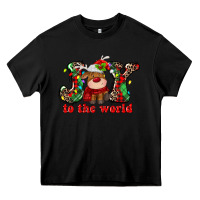Black joy to the world christmas deer Heavy Core Tee - MaliasSmallBusiness