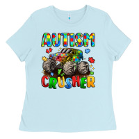 Baby Blue autism crusher Ladies Tee - LillyAllenDesigns